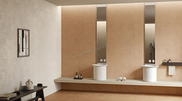  NovaBell Glow Silk 100x100 cm Vloertegel / Wandtegel Mat Gestructureerd Naturale GLW108R | 375658