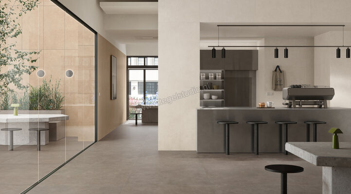  NovaBell Glow Silk 100x100 cm Vloertegel / Wandtegel Mat Gestructureerd Naturale GLW108R | 375664