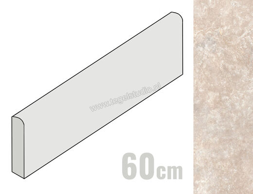  Ragno Realstone_Travertino Cross Noce 7x60 cm Plint Mat Vlak Naturale RCJA | 375871