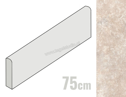  Ragno Realstone_Travertino Cross Noce 7x75 cm Plint Mat Vlak Naturale RCJL | 375898