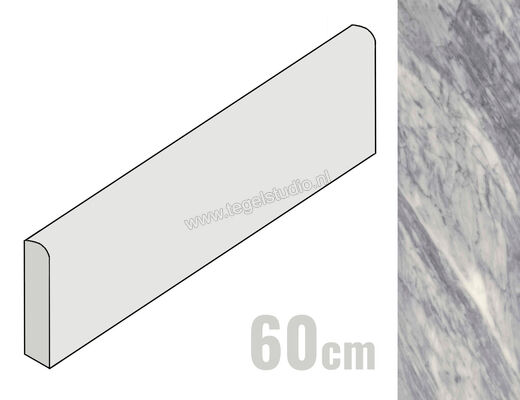  Ragno Incanto Bardiglio 7x60 cm Plint Mat Vlak Naturale R954 | 376024