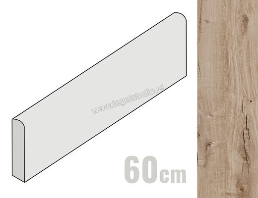  Ragno Woodtale Nocciola 7x60 cm Plint Mat Vlak Naturale R4XW | 376168