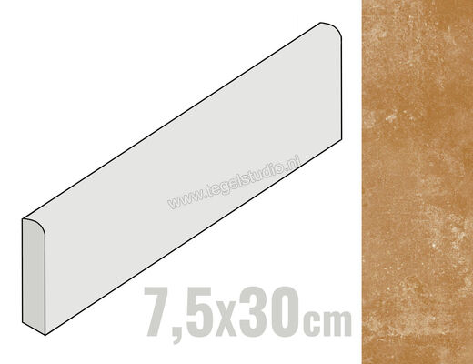  Ragno Epoca Ocra 7.5x30 cm Plint Mat Vlak Naturale R03L | 377284
