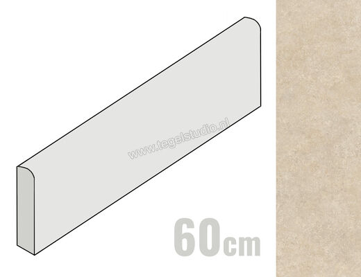 Ragno Tiempo Beige 7x60 cm Plint Mat Vlak Naturale RCTS | 379957