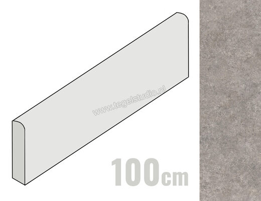  Ragno Tiempo Antracite 7x100 cm Plint Mat Vlak Naturale RCTF | 379975