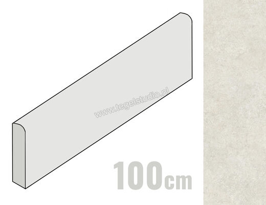 Ragno Tiempo Bianco 7x100 cm Plint Mat Vlak Naturale RCTE | 379978