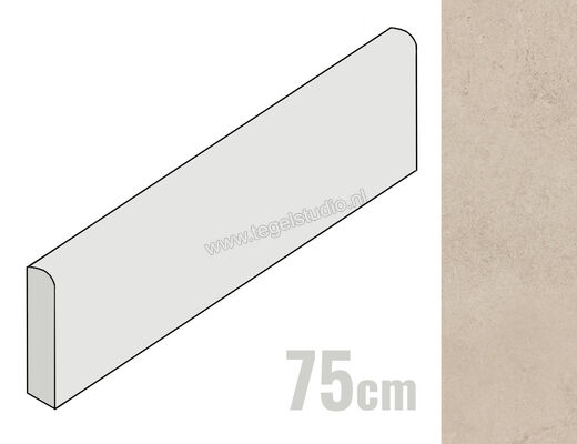  Ragno Creek Avorio 7x75 cm Plint Mat Vlak Naturale R9FK | 381166