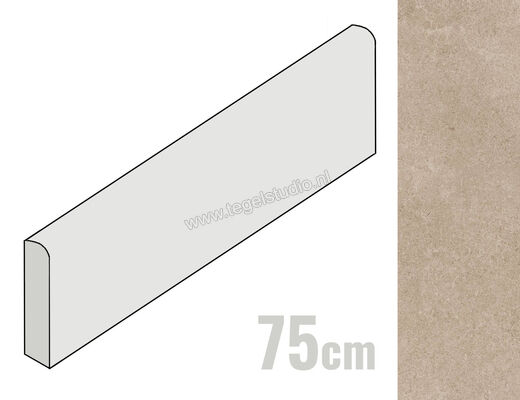  Ragno Creek Beige 7x75 cm Plint Mat Vlak Naturale R9FJ | 381169