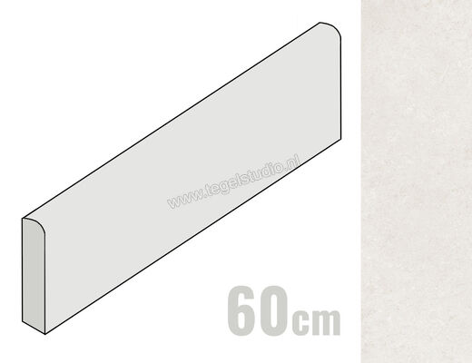  Ragno Creek Bianco 7x60 cm Plint Mat Vlak Naturale R5MX | 381184