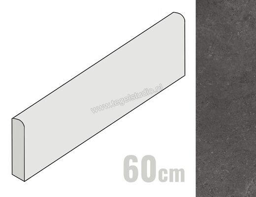  Ragno Creek Antracite 7x60 cm Plint Mat Vlak Naturale R5MU | 381190