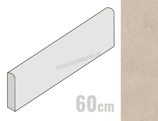  Ragno Creek Avorio 7x60 cm Plint Mat Vlak Naturale R5M1 | 381193