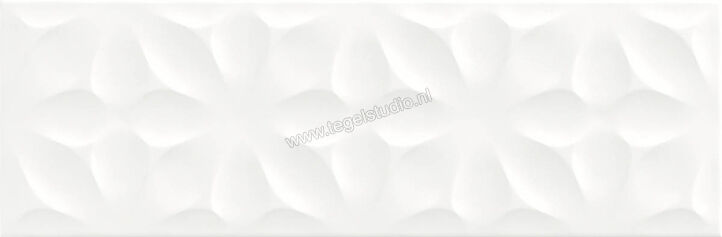 Ragno Freestyle White 25x76 cm Wandtegel Fiore 3D Mat Gestructureerd Satin R6TU | 381223
