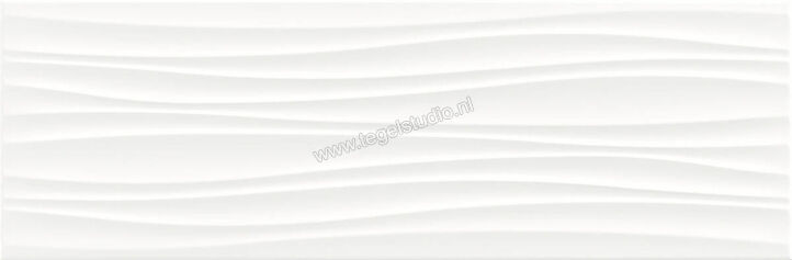  Ragno Freestyle White 25x76 cm Wandtegel Curva 3D Mat Gestructureerd Satin R6SA | 381226