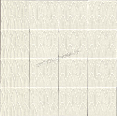  Ragno Sol Bianco 15x15 cm Wandtegel Struttura Foglia 3D Glanzend Gestructureerd Naturale R9RD | 381976