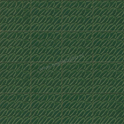  Ragno Sol Verde 15x15 cm Wandtegel Struttura Piuma 3D Verde Glanzend Gestructureerd Naturale R9QZ | 381982