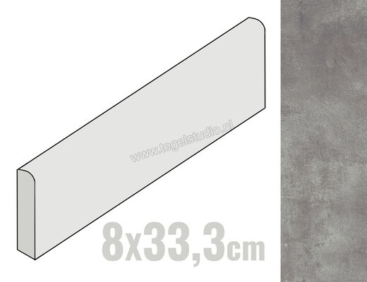  Ragno Sound Smoke 8x33.3 cm Plint Mat Vlak Naturale RC4Y | 382072