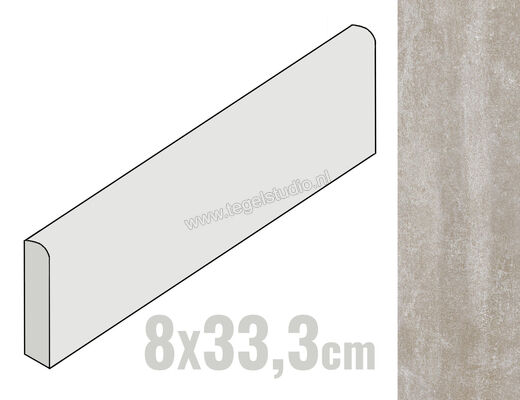  Ragno Sound Pearl 8x33.3 cm Plint Mat Vlak Naturale RC4X | 382075