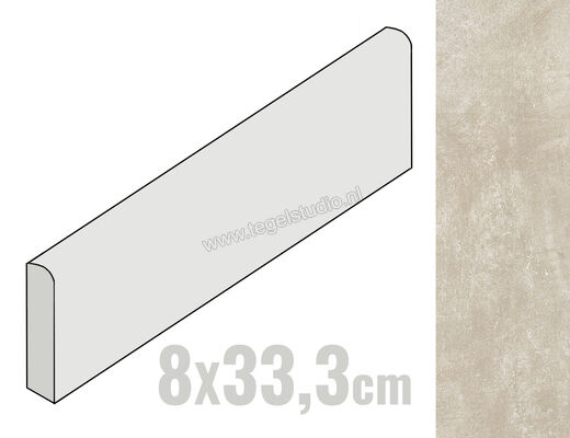  Ragno Sound Cream 8x33.3 cm Plint Mat Vlak Naturale RC4W | 382078