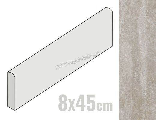  Ragno Sound Pearl 8x45 cm Plint Mat Vlak Naturale R53V | 382087