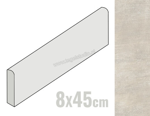  Ragno Sound Off White 8x45 cm Plint Mat Vlak Naturale R53T | 382093