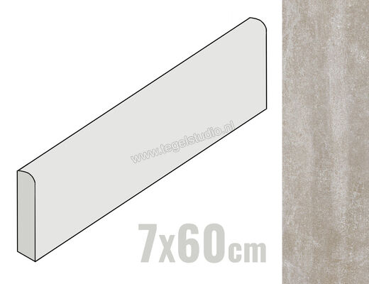  Ragno Sound Pearl 7x60 cm Plint Mat Vlak Naturale R49T | 382099