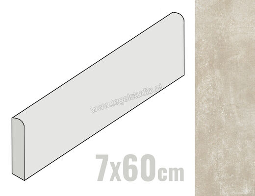  Ragno Sound Cream 7x60 cm Plint Mat Vlak Naturale R49S | 382102