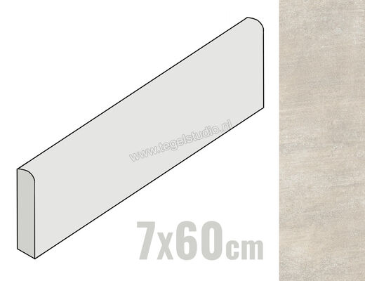  Ragno Sound Off White 7x60 cm Plint Mat Vlak Naturale R49R | 382105