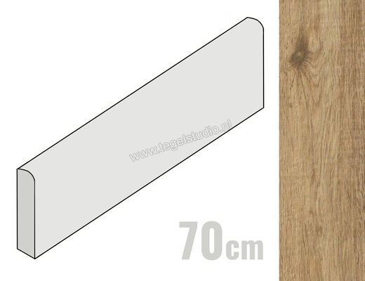  Ragno Woodglam Naturale 5x70 cm Plint Mat Vlak Naturale R06T | 382738