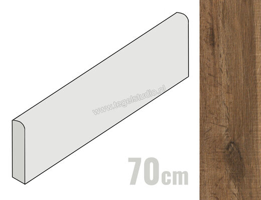  Ragno Woodglam Tortora 5x70 cm Plint Mat Vlak Naturale R06U | 382741