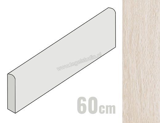  Ragno Woodchoice Milk 7.5x60 cm Plint Mat Vlak Naturale R6MU | 383155