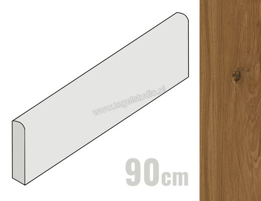  Ragno Woodclass Walnut 7.2x90 cm Plint Mat Vlak Naturale R77A | 383182
