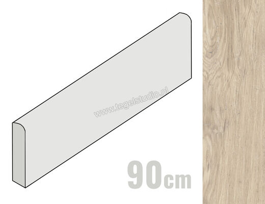  Ragno Woodclass White 7.2x90 cm Plint Mat Vlak Naturale R77C | 383185