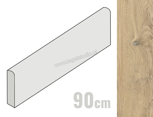 Ragno Woodclass Beige 7.2x90 cm Plint Mat Vlak Naturale R77D | 383188