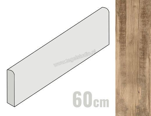  Ragno Woodmania Honey 6x60 cm Plint Mat Vlak Naturale R56G | 383350