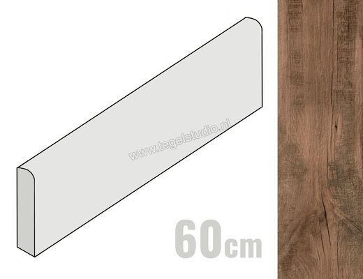  Ragno Woodmania Caramel 6x60 cm Plint Mat Vlak Naturale R56H | 383353