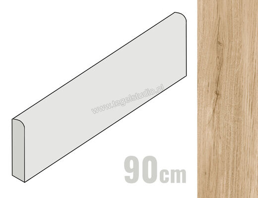  Ragno Woodpassion Beige 7.5x90 cm Plint Mat Vlak Naturale R44T | 383443