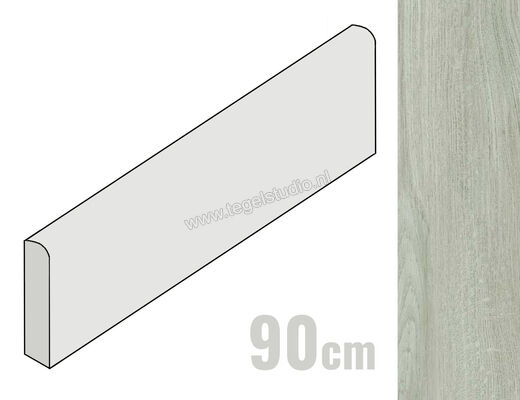  Ragno Woodpassion Ice 7.5x90 cm Plint Mat Vlak Naturale R44U | 383446