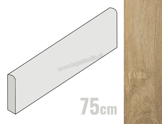  Ragno Woodsense Beige 6x75 cm Plint Mat Vlak Naturale R8CV | 383518