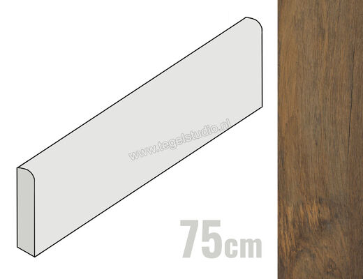  Ragno Woodsense Marrone 6x75 cm Plint Mat Vlak Naturale R8CW | 383521
