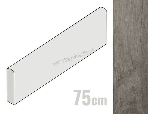  Ragno Woodsense Grigio 6x75 cm Plint Mat Vlak Naturale R8CX | 383524