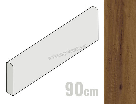  Ragno Woodstory Marrone 7.5x90 cm Plint Mat Vlak Naturale R5QZ | 383599