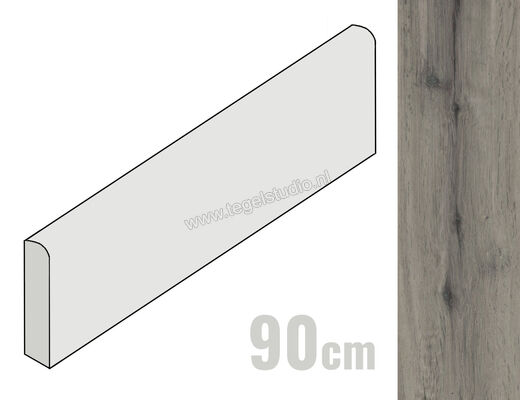  Ragno Woodstory Grigio 7.5x90 cm Plint Mat Vlak Naturale R5RC | 383605
