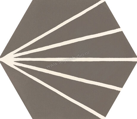  Ragno Stratford Dark Grey 18.2x21 cm Vloertegel / Wandtegel Decoro Tratto Mat Vlak Naturale R8YR | 385186