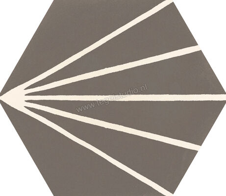  Ragno Stratford Dark Grey 18.2x21 cm Vloertegel / Wandtegel Decoro Tratto Mat Vlak Naturale R8YR | 385189