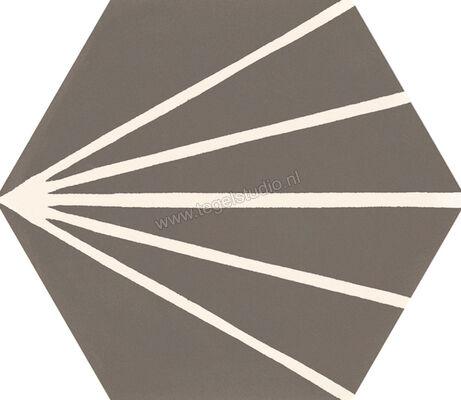  Ragno Stratford Dark Grey 18.2x21 cm Vloertegel / Wandtegel Decoro Tratto Mat Vlak Naturale R8YR | 385192