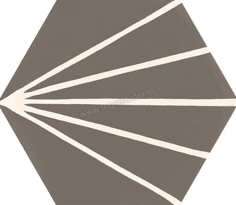  Ragno Stratford Dark Grey 18.2x21 cm Vloertegel / Wandtegel Decoro Tratto Mat Vlak Naturale R8YR | 385198
