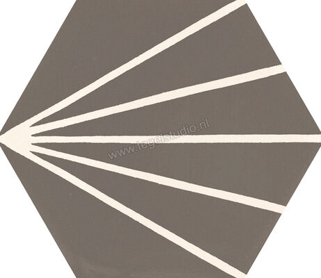  Ragno Stratford Dark Grey 18.2x21 cm Vloertegel / Wandtegel Decoro Tratto Mat Vlak Naturale R8YR | 385204