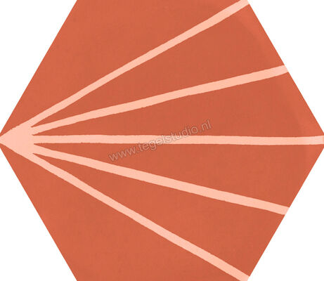 Ragno Stratford Red 18.2x21 cm Vloertegel / Wandtegel Decoro Tratto Mat Vlak Naturale R8YS | 385216