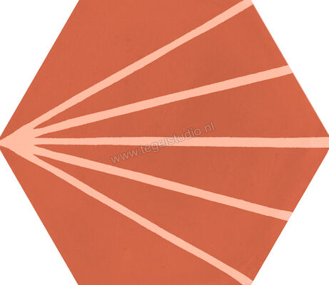  Ragno Stratford Red 18.2x21 cm Vloertegel / Wandtegel Decoro Tratto Mat Vlak Naturale R8YS | 385219