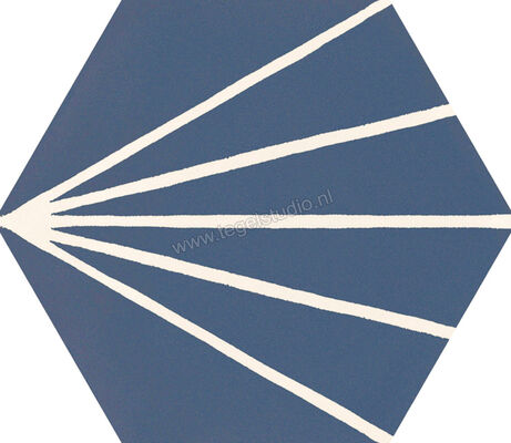  Ragno Stratford Blue 18.2x21 cm Vloertegel / Wandtegel Decoro Tratto Mat Vlak Naturale R8YU | 385249